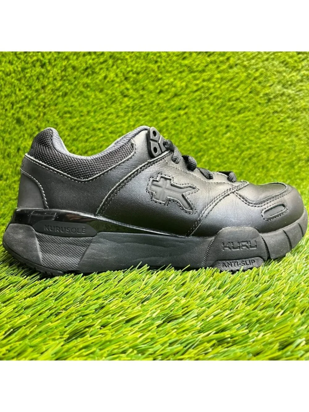 Kuru Kinetic 2.0 Womens Size 5.5 Black Athletic Leather Walking Shoes Sneakers